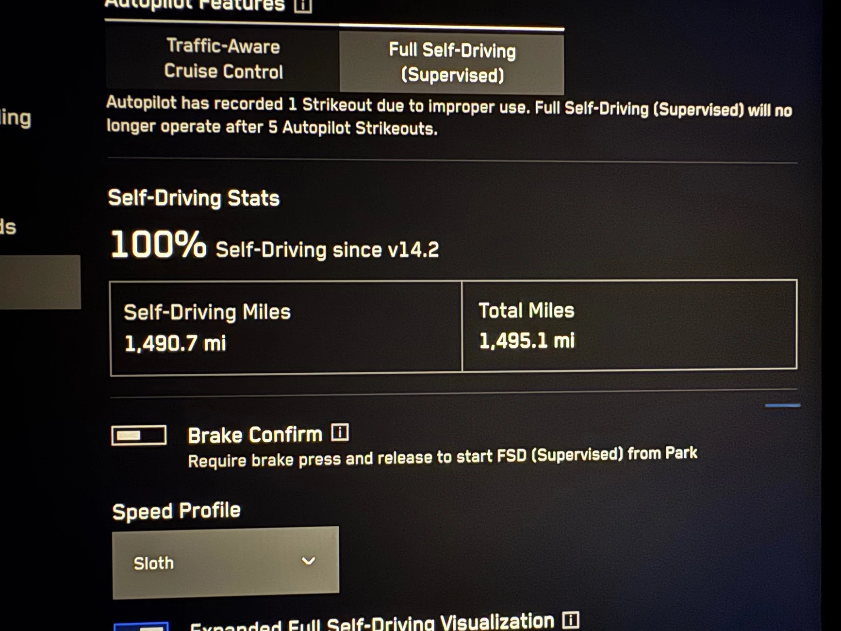 Tesla Cybertruck Thanksgiving FSD travel success. What's your FSD usage % so far? IMG_1121