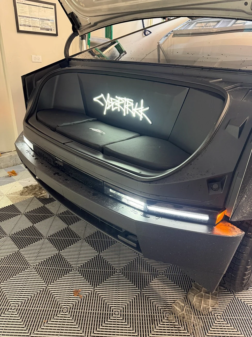 Tesla Cybertruck Cybertruck Frunk Ambient Lights Illuminated LED Emblems - Brand New $225 IMG_7270