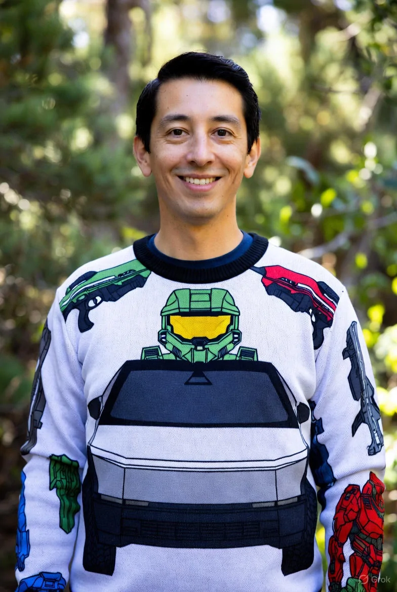 Tesla Cybertruck Get Your Cybertruck Optimus Holiday sweater!! grok_image_xm6bgd2