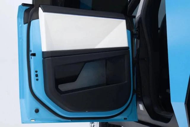 Tesla Cybertruck Do You Always Wrap Door Jambs? CT Blue Sky - Front Driver 