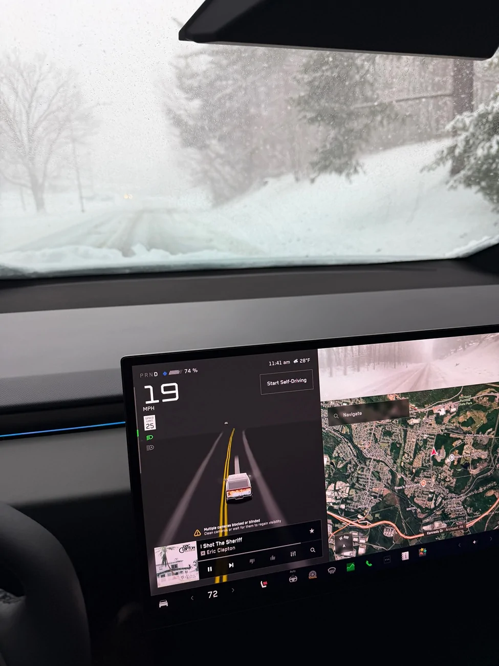 Tesla Cybertruck Do you turn on “slippery surface” when driving in the rain? IMG_0416