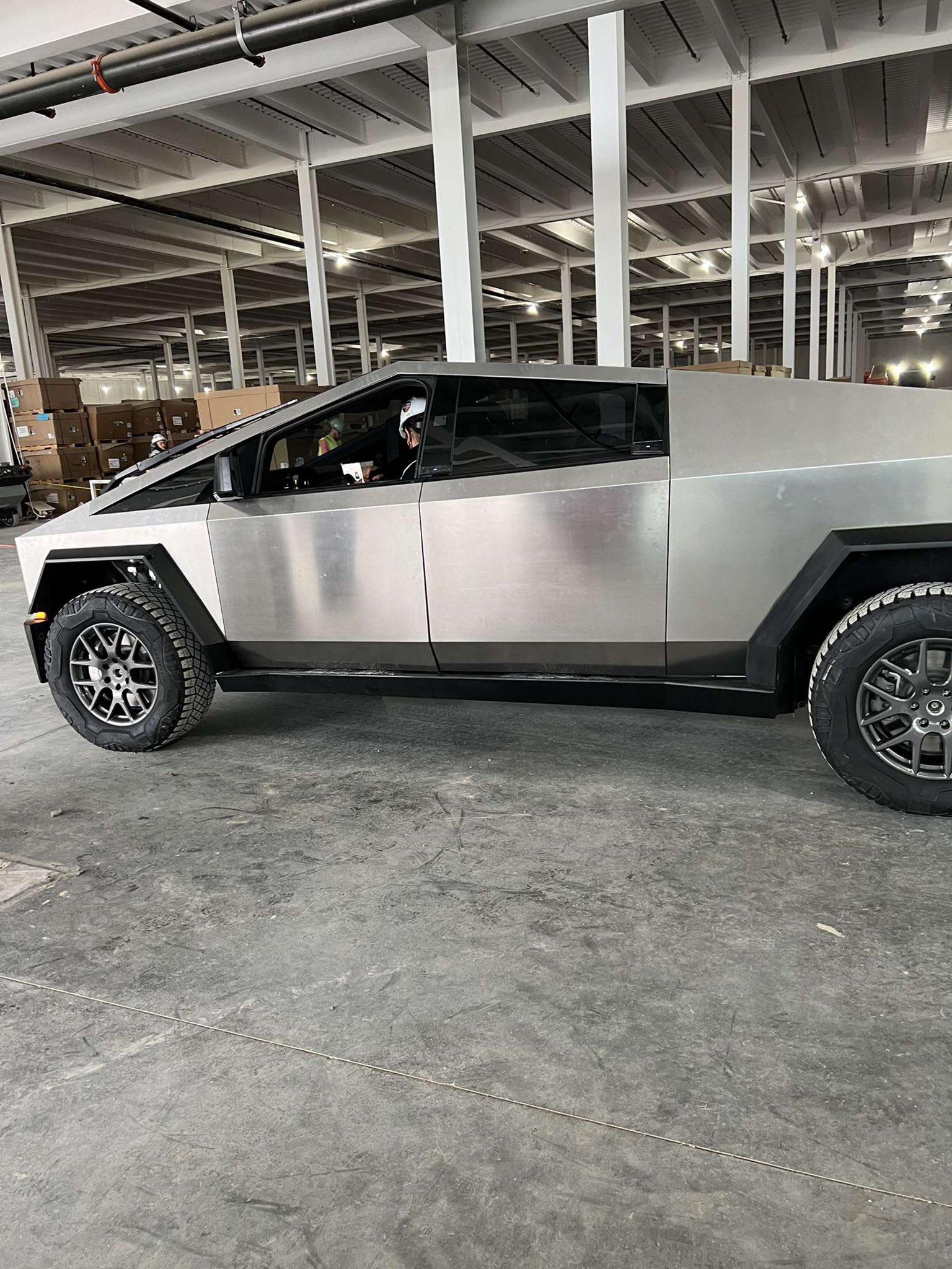 Tesla Cybertruck Instrument Cluster Display + Auto Shift Out Of Park + Steering Yoke confirmed in new Cybertruck pics @ Giga Texas FJ6mbwpXsAEp3I8 (1)