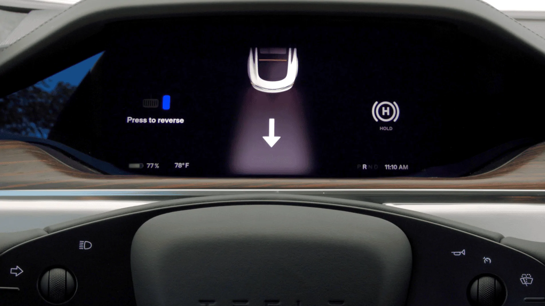 Tesla Cybertruck Instrument Cluster Display + Auto Shift Out Of Park + Steering Yoke confirmed in new Cybertruck pics @ Giga Texas auto-shift-out-of-park-png