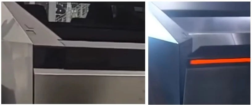 Tesla Cybertruck The new alpha prototype tailgate is not chamfered,  it is stepped like a traditional tailgate. Cybertruck