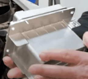 Tesla Cybertruck A sneak peek at the Cybertruck 12V Li-ion battery Screen Shot 2022-01-28 at 10.35.57 PM