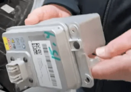 Tesla Cybertruck A sneak peek at the Cybertruck 12V Li-ion battery Screen Shot 2022-01-28 at 10.37.57 PM
