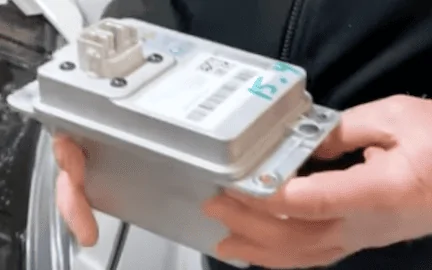 Tesla Cybertruck A sneak peek at the Cybertruck 12V Li-ion battery Screen Shot 2022-01-28 at 10.39.23 PM