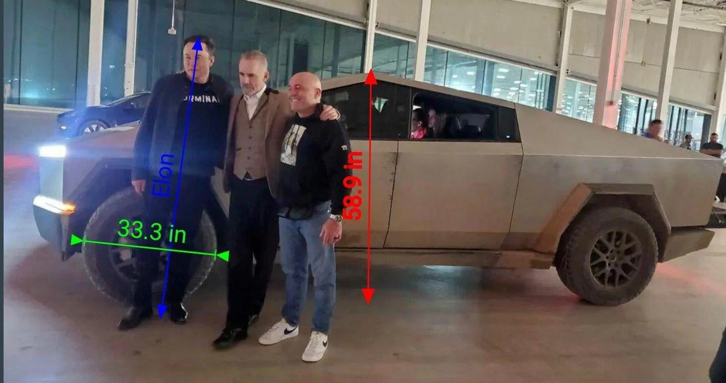 Tesla Cybertruck New Cybertruck Height Perspective Image  ? ?✂️⬇️ Screenshot_20220130-192905_Ruler
