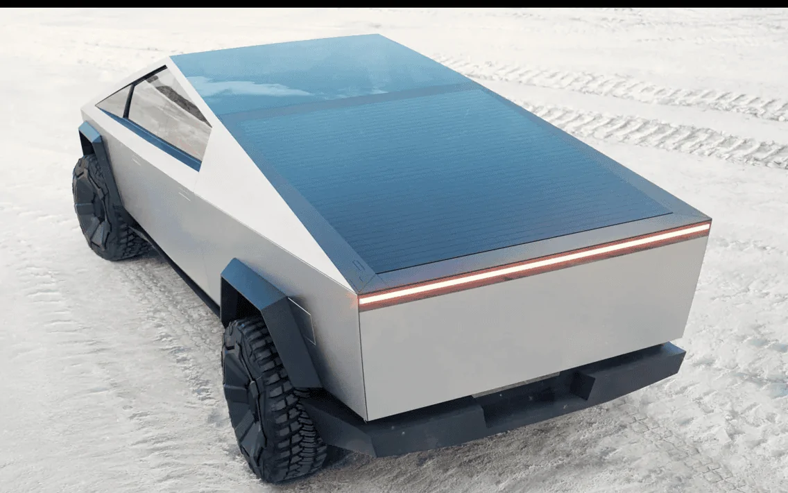 Tesla Cybertruck Leak images of Cybertruck analysis Tail Gate Lights CT Tail 