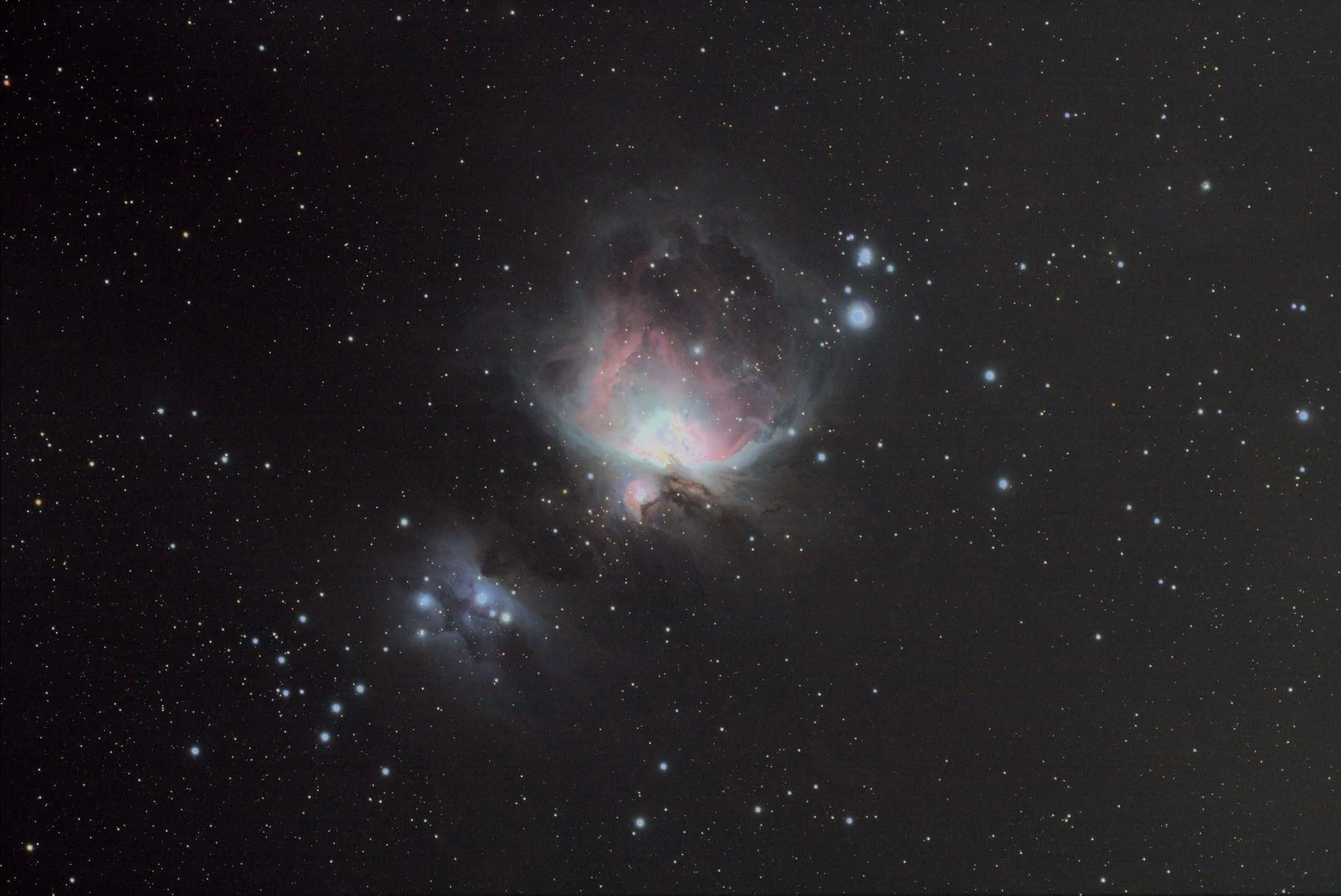Tesla Cybertruck Starlink satellite launch M42 in Orion