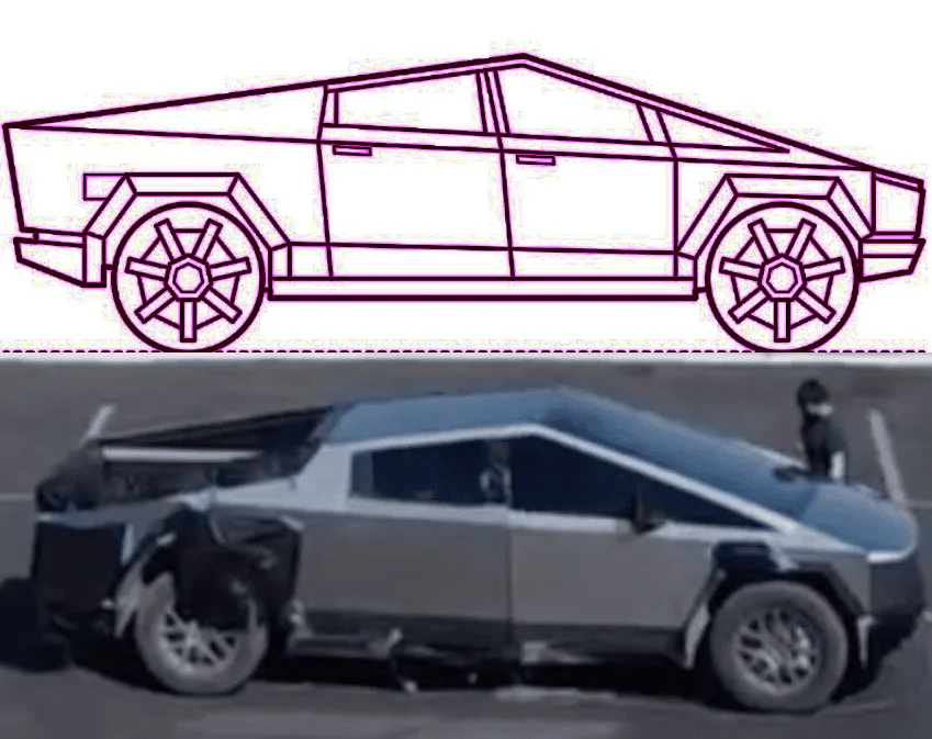 Tesla Cybertruck Cybertruck prototype spotted again on Fremont track. (2/7/2022) 1644354672102