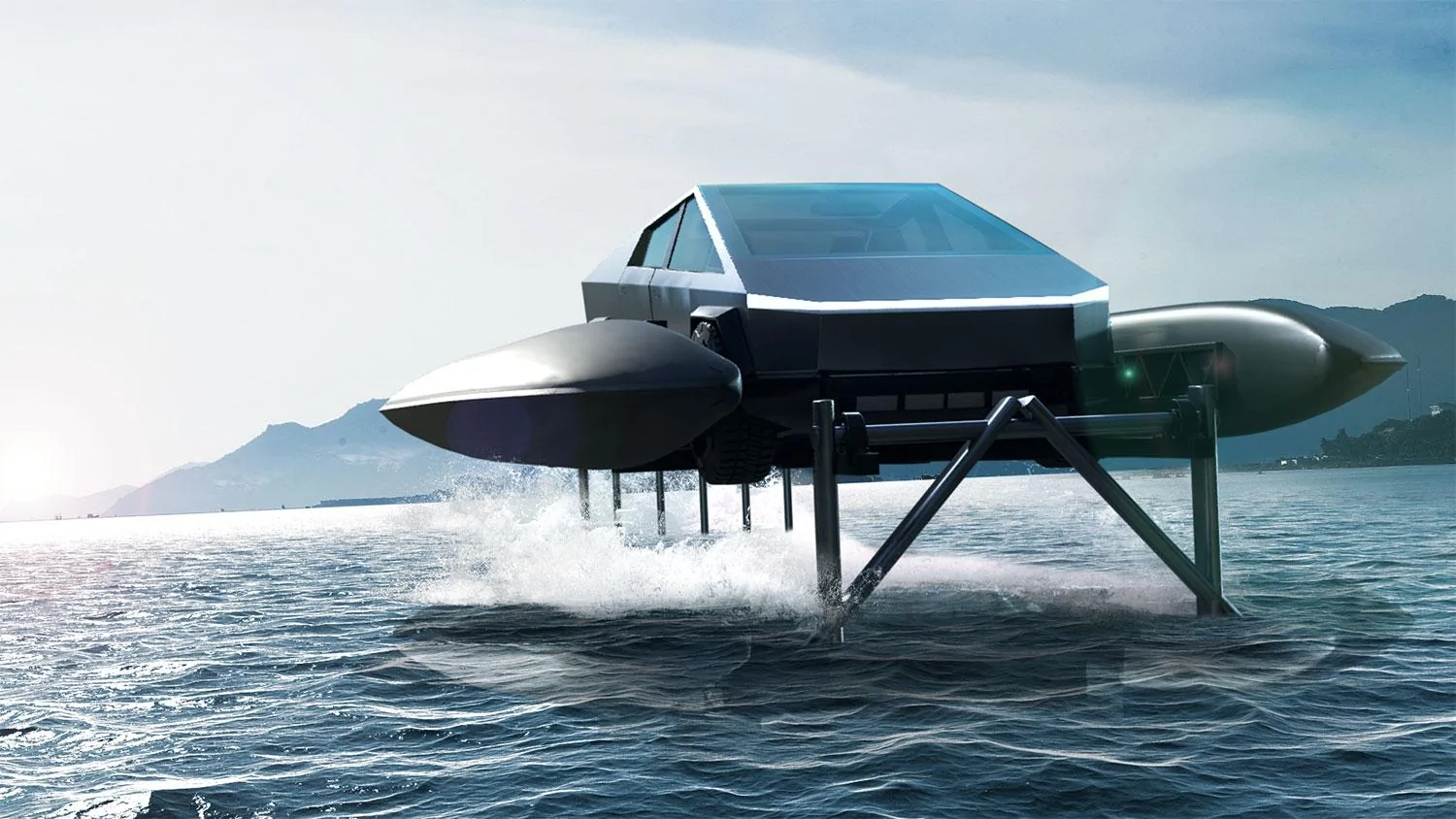 Tesla Cybertruck Cyber Boat this could be fun 1644500034126