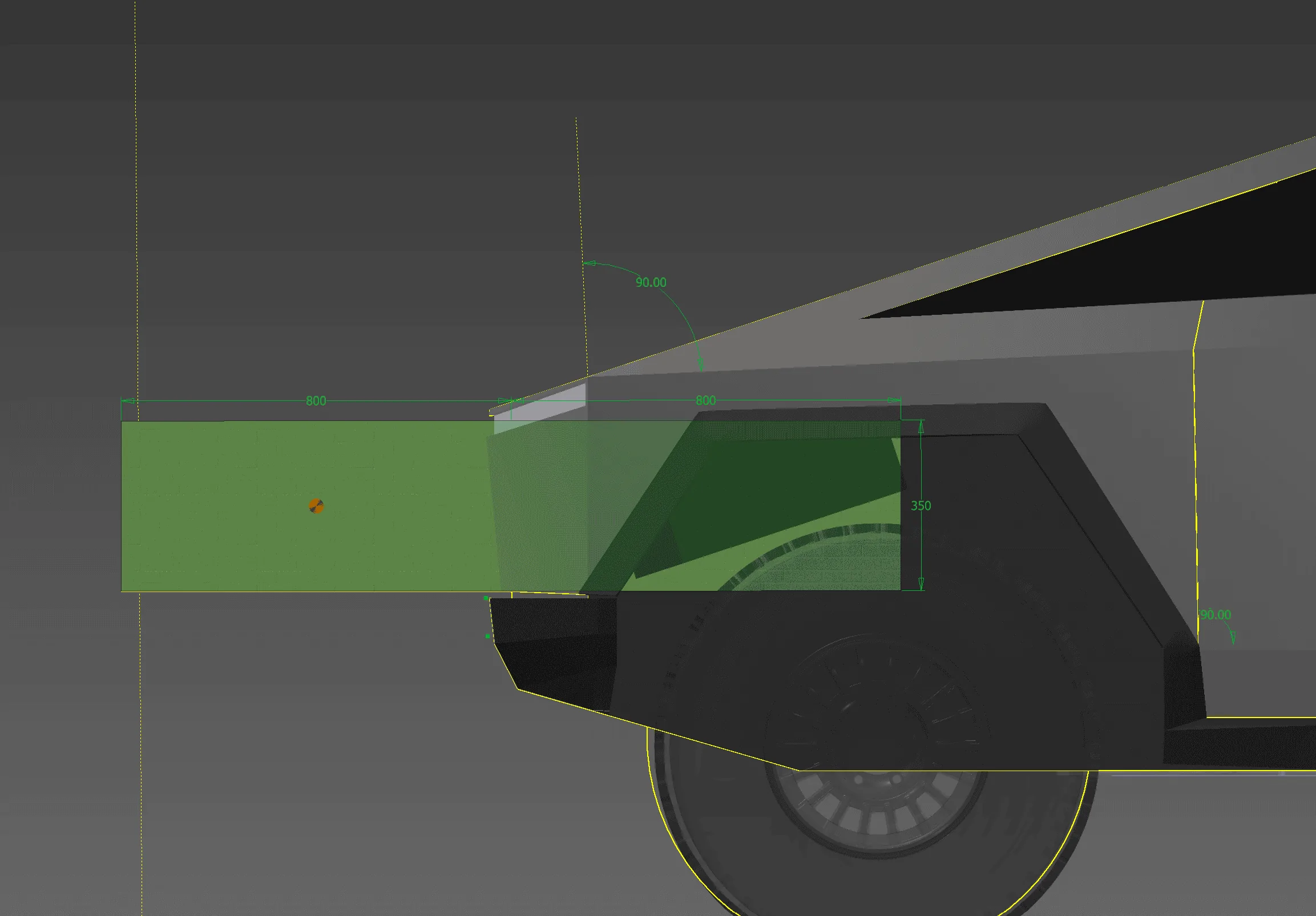 Tesla Cybertruck Side sail area? Frunk Drawer Sid