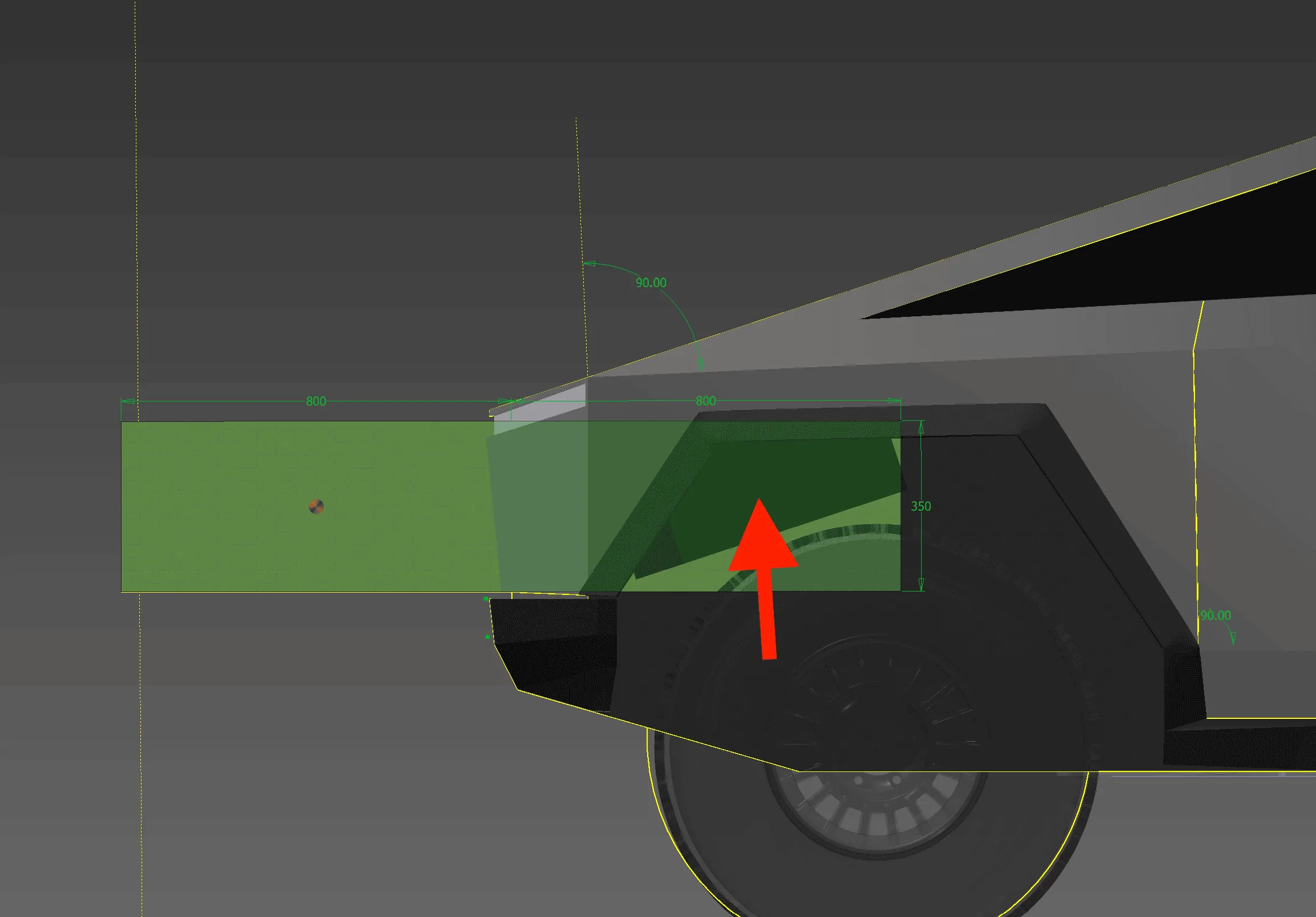 Tesla Cybertruck Side sail area? Frunk Drawer Sid