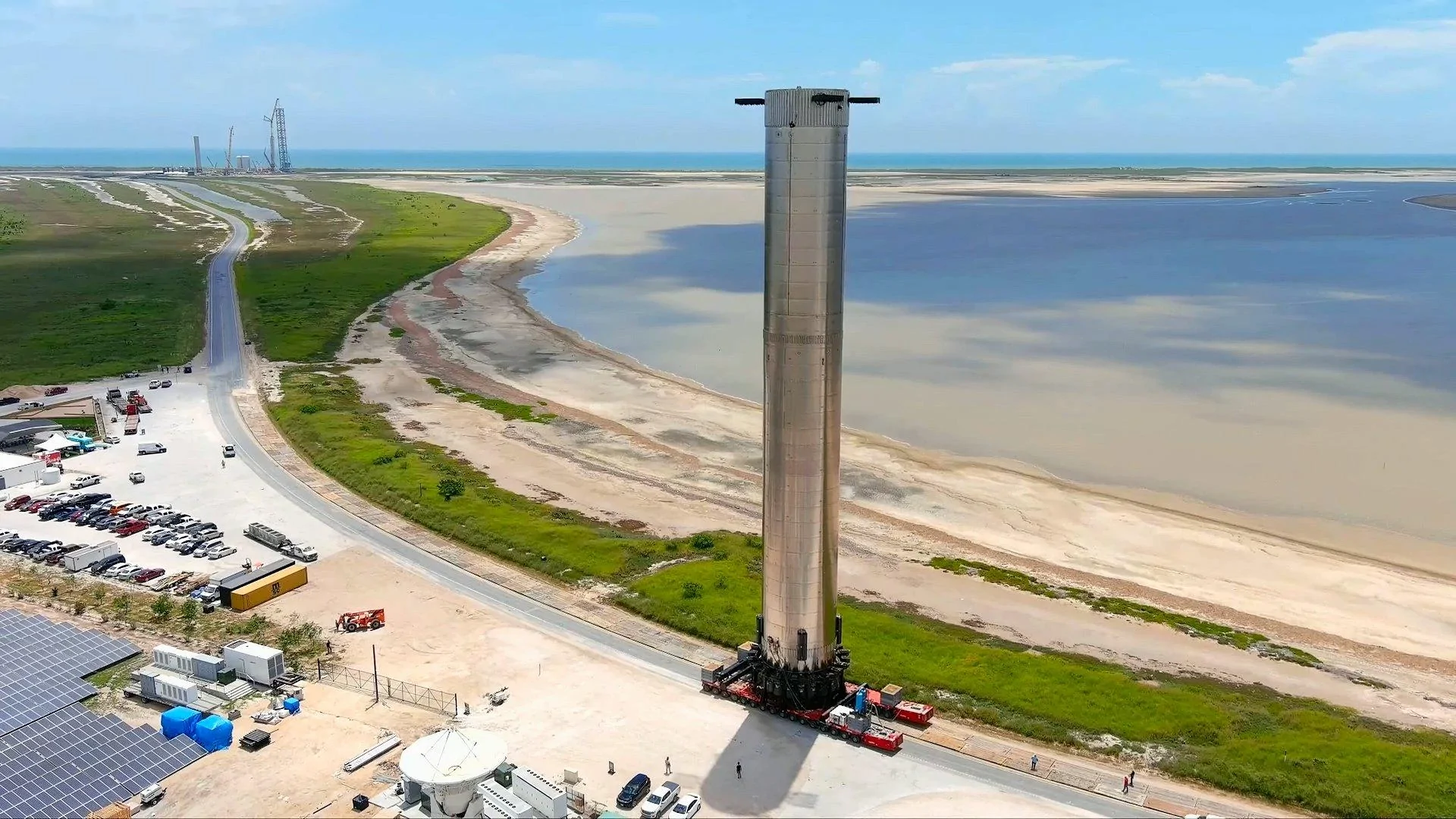 Tesla Cybertruck Space X Largest Rocket So Far boostermoving