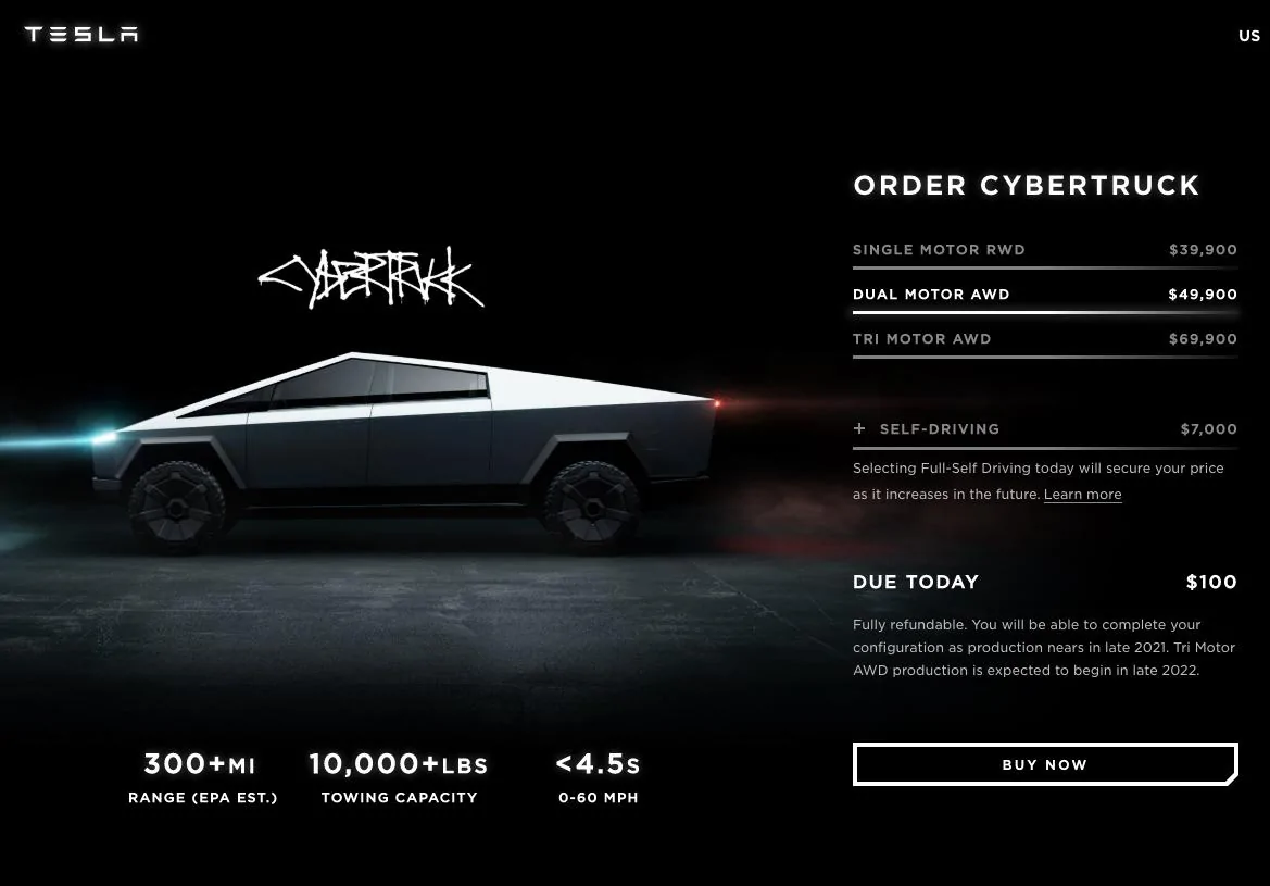 Tesla Cybertruck Elon Musk replies to a Tweet about Pricing on the Cybertruck CyberTruck Fully Refundable info