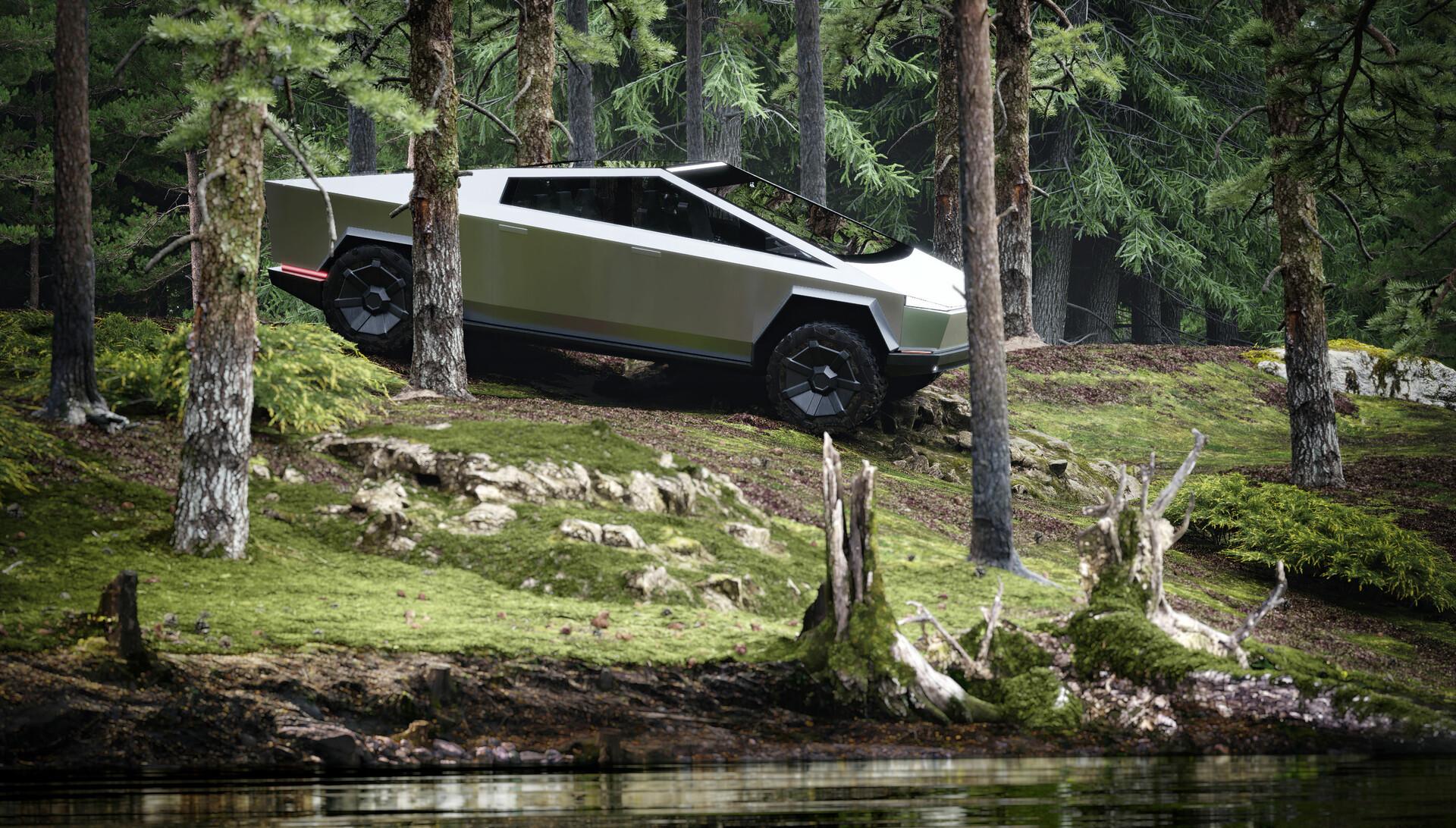 Tesla Cybertruck Study Finds Greater Greenhouse Gas Reductions For EV Pickup Trucks Than Light-Duty Vehicles threedex-studio-tesla-ct-c1