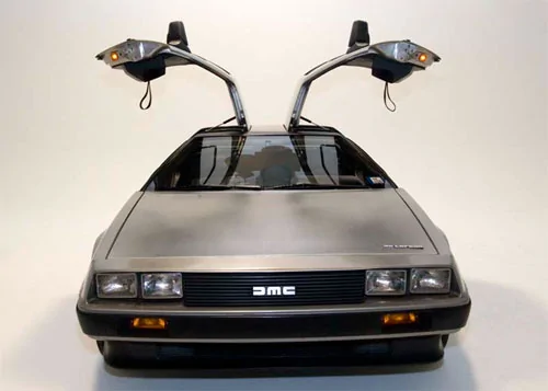 Tesla Cybertruck My Cybertruck badging prediction delorean-logo-02