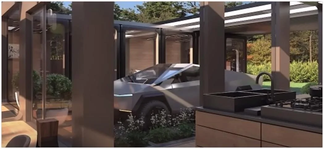 Tesla Cybertruck Where will all the New Employees At Giga Texas Plant Live? cyber in driveway