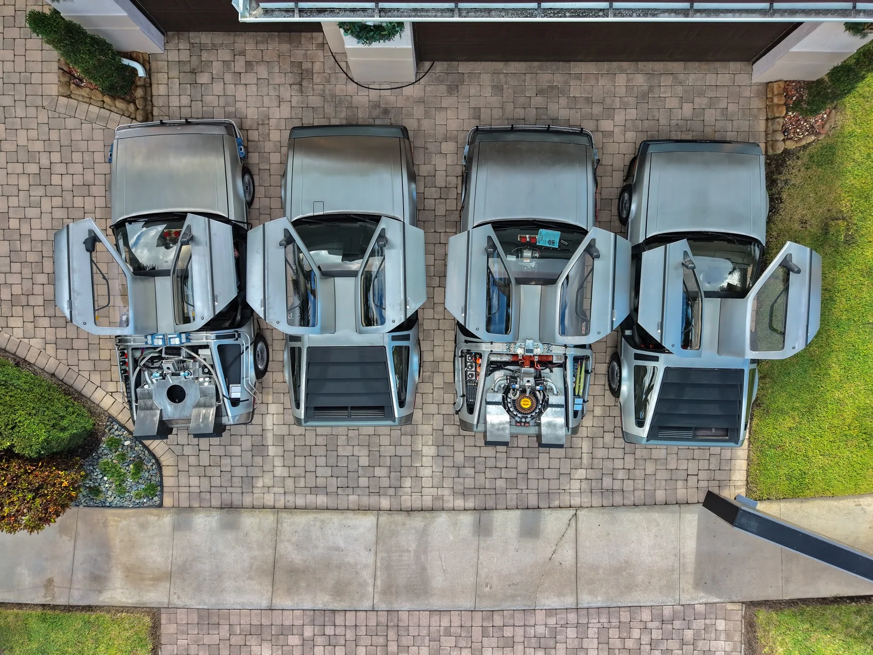 Tesla Cybertruck Stainless Steel Sunday … Photoshoot with my Cyberbeast and 4 DeLoreans dji_fly_20251207_132138_0053_1765136517703_photo