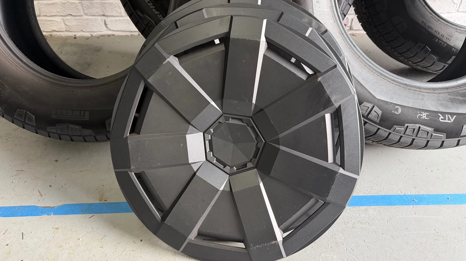 Tesla Cybertruck 4 Almost Brand New Pirelli Scorpion Cybertruck Tires w/covers IMG_0509