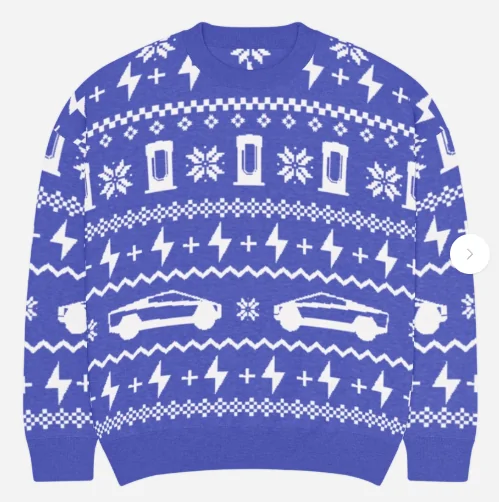 Tesla Cybertruck Get Your Cybertruck Optimus Holiday sweater!! BlueSweater