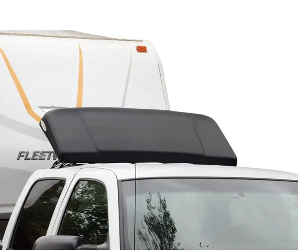 Tesla Cybertruck Preparing trailer range test with and without a wind deflector.... IMG_7770