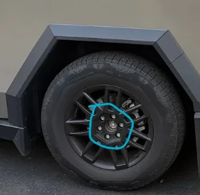 Tesla Cybertruck Supercharger FSD 14.2 issue with parking spot selected by FSD 1765499786741-0