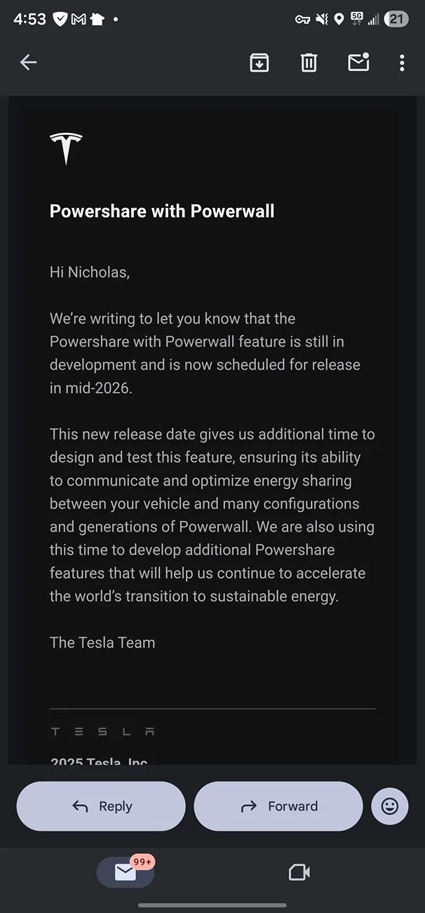 Tesla Cybertruck Does Powerwall 3 support powershare now with no need for gateway? 1000026533
