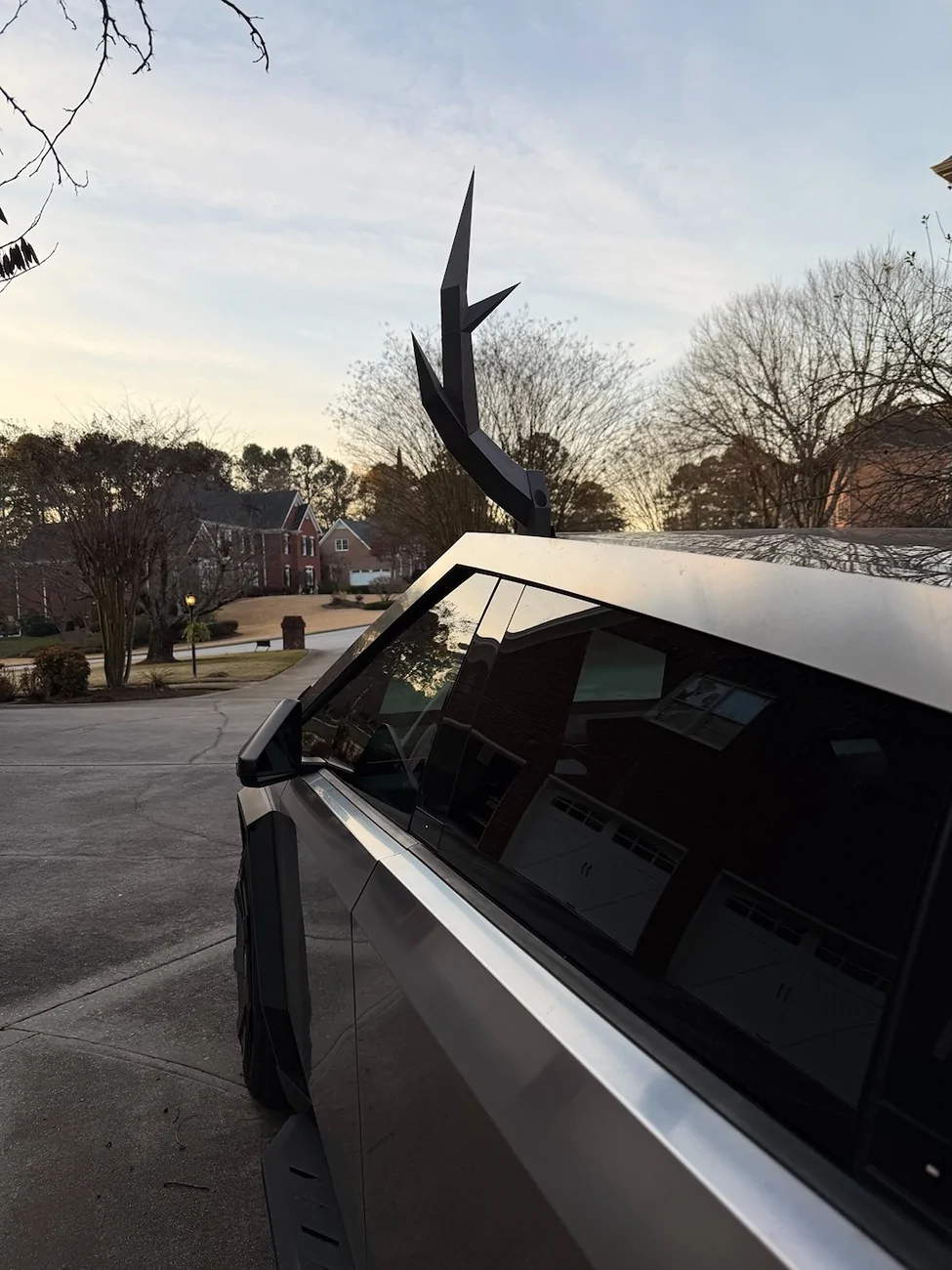 Tesla Cybertruck [3D Print] Christmas - Rudolph Red Nose and Reindeer Antlers IMG_0422