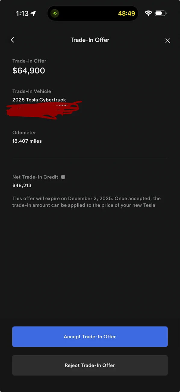 Tesla Cybertruck Trade in prices are going up IMG_3877
