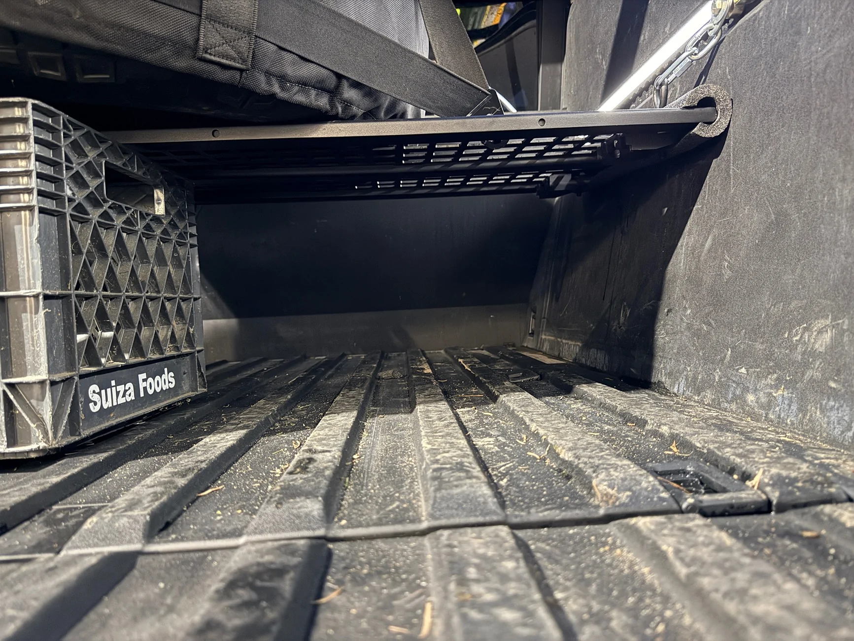 Tesla Cybertruck Spare tire mounting shelf option for bed vault (inexpensive but useful) - DIY IMG_3390