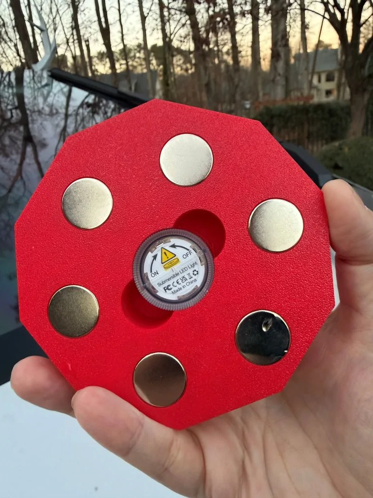 Tesla Cybertruck [3D Print] Christmas - Rudolph Red Nose and Reindeer Antlers nose_back