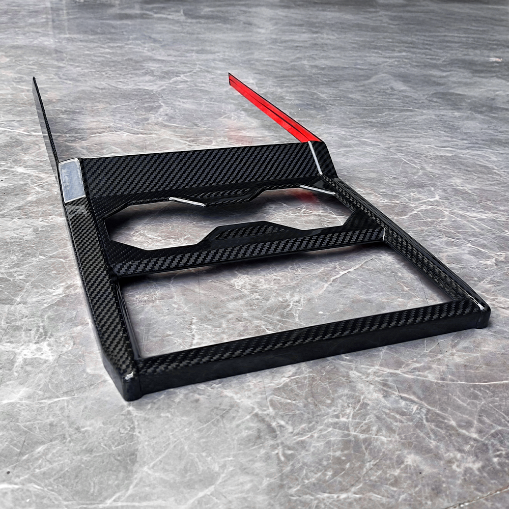 Tesla Cybertruck Carbon Fiber Center Console Cup Holder Frame for Cybertruck + 🎄 Christmas Sale! Fiber_Cybertruck_Center_Console_Cup_Holder_Frame_1