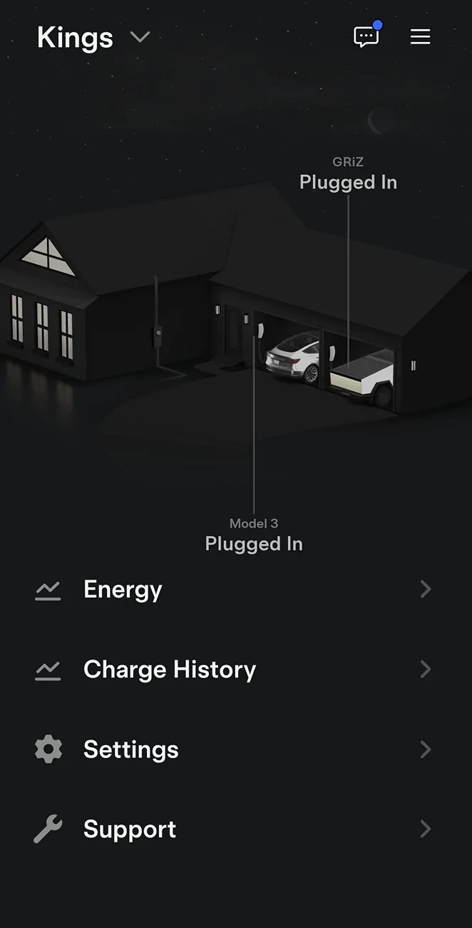 Tesla Cybertruck 2nd wall charger grows garage Screenshot_20251215_040902_Tesla