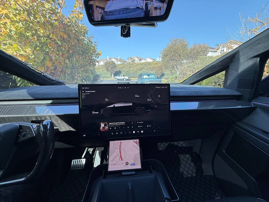 Tesla Cybertruck Carbon Fiber Dashboard Cover for Tesla Cybertruck 2024+ +🎄Christmas Sale! bertruck_Carbon_Fiber_Door_Panel_Cover_7__original