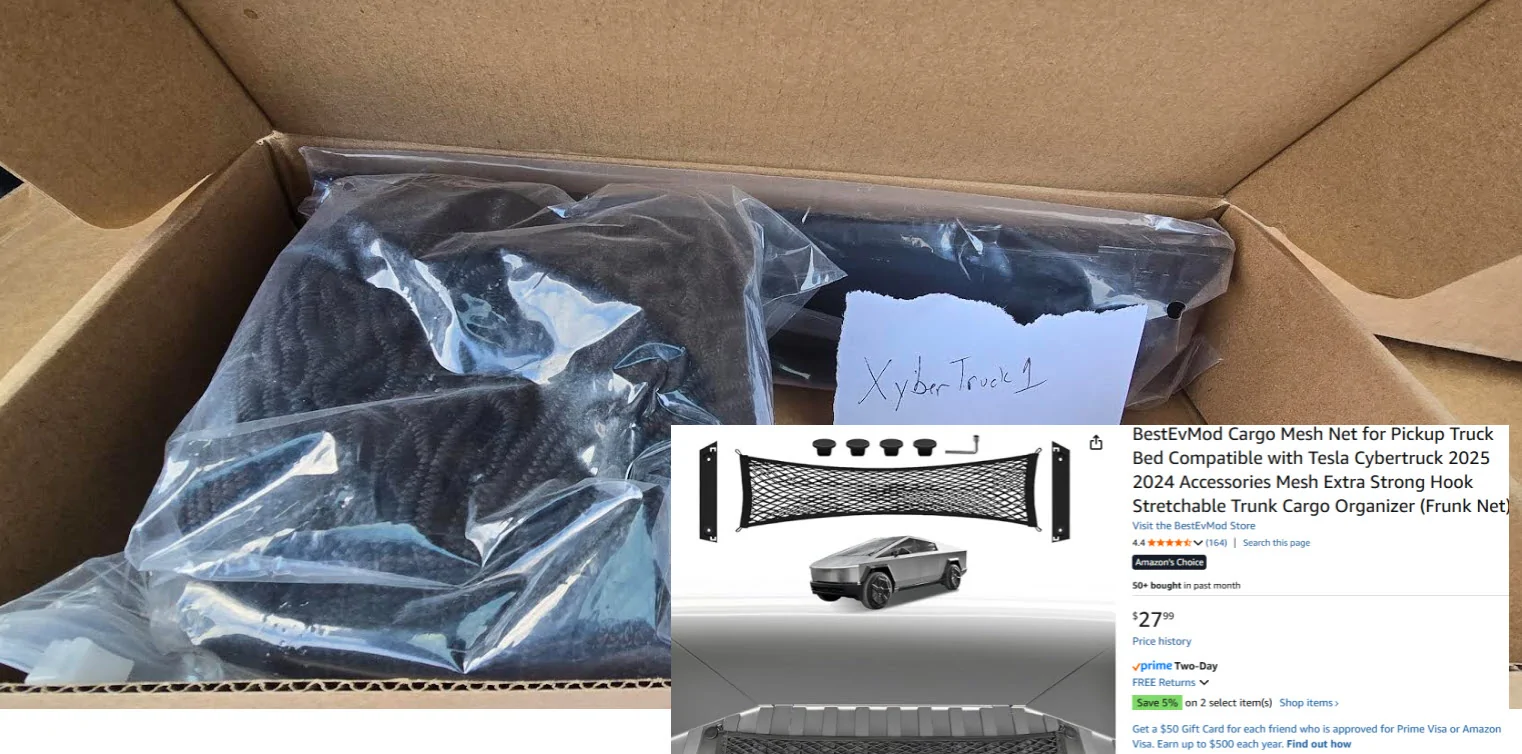 Tesla Cybertruck Cybertruck Accessories For Sale CargoMeshFrunk 28