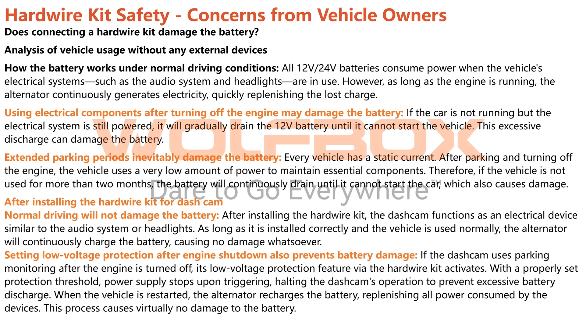 Tesla Cybertruck Wolfbox: Knowledge on Hardwire Kit and Installation [Part 2] hardwire kit2