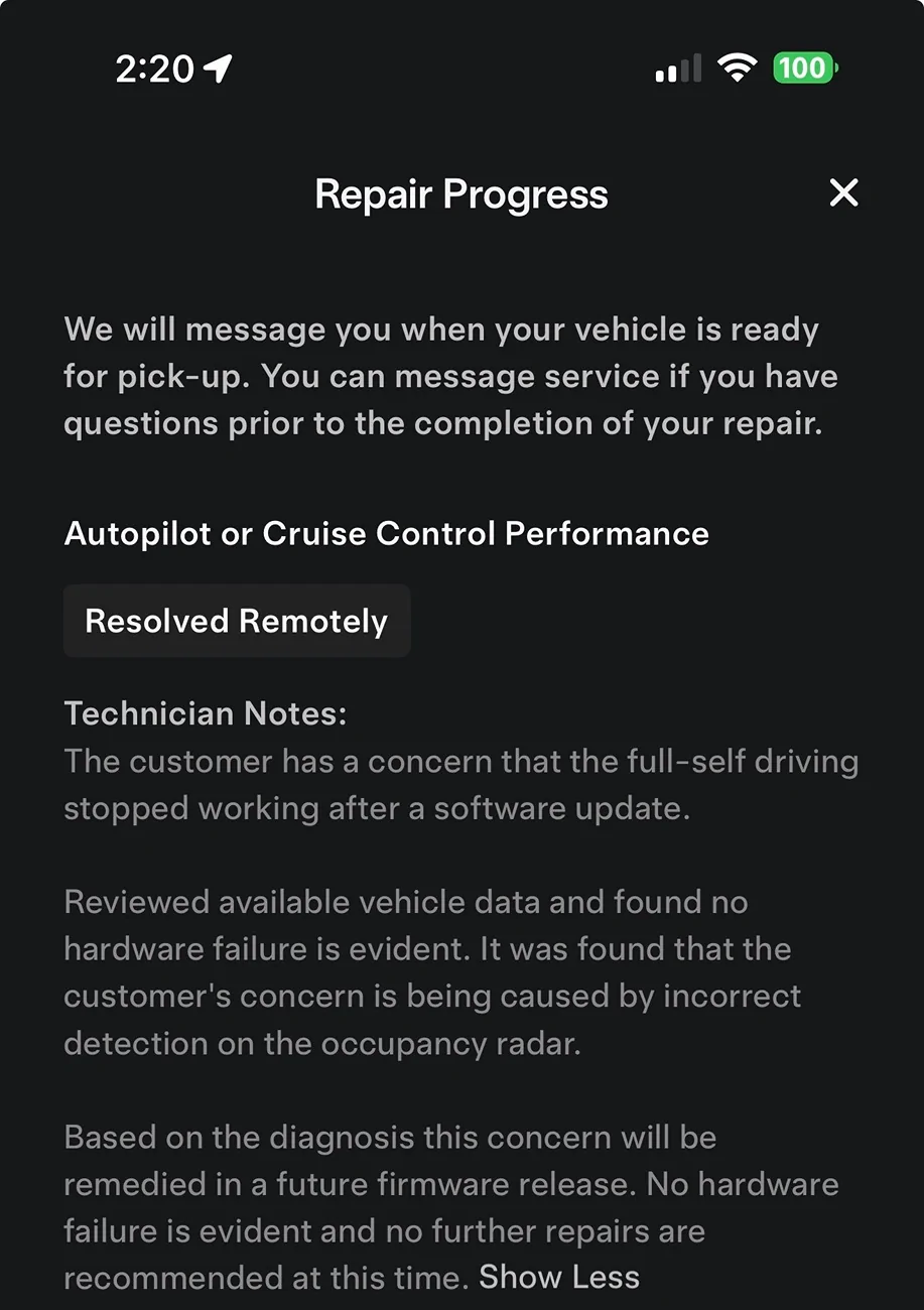 Tesla Cybertruck Holiday software killed FSD! IMG_0179