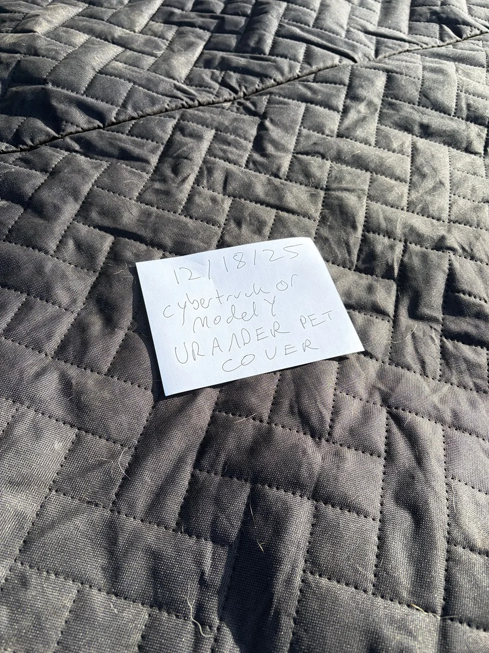 Tesla Cybertruck Lightly Used Urander Pet Cover (Fold Up Seat Version) IMG_0616