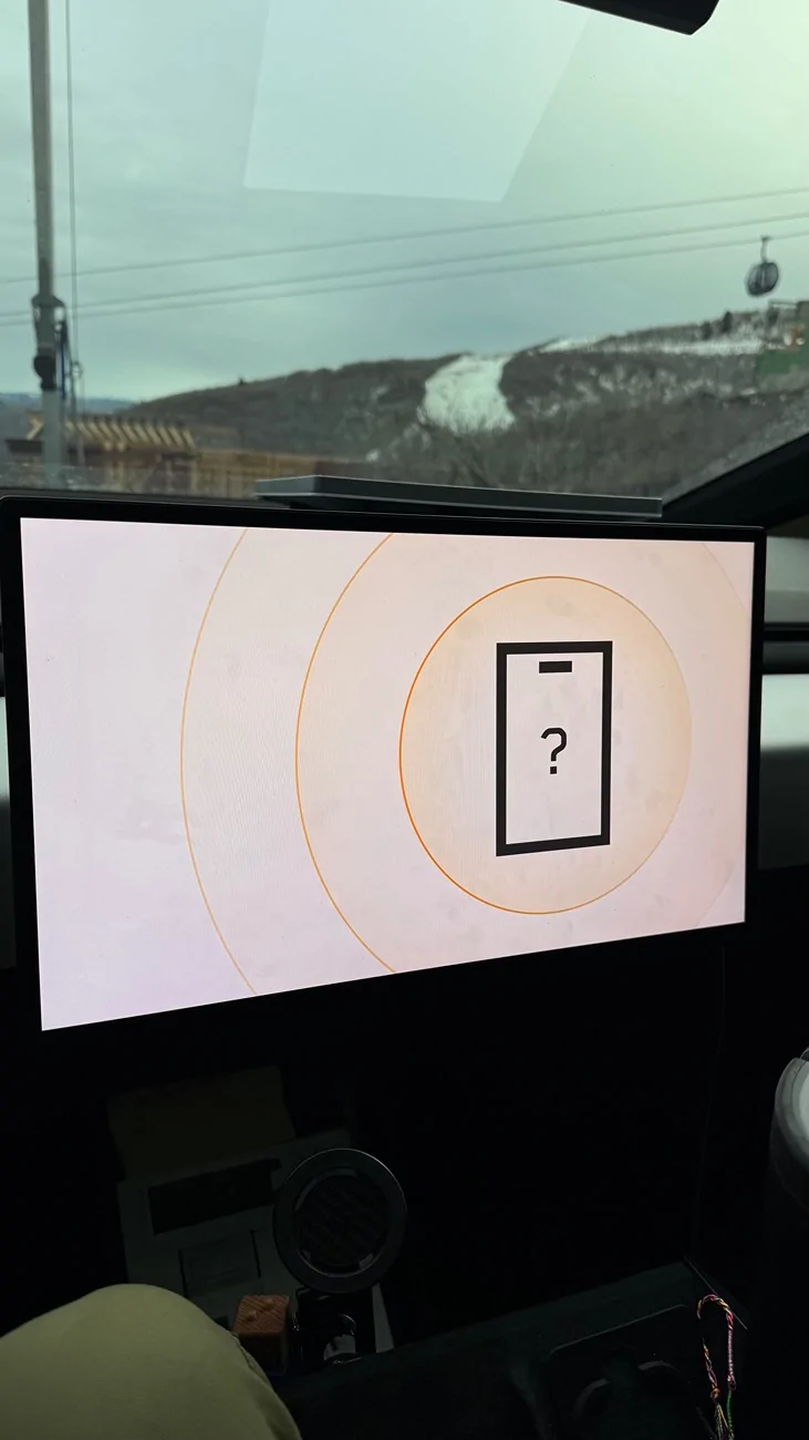 Tesla Cybertruck Weird screen symbol. Has anyone seen this? IMG_7820