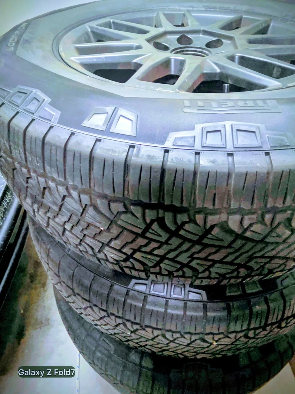 Tesla Cybertruck Pirelli Scorpion XTM AT tires review vs. BFG KO3 (on Cybertruck) 20250909_205458~2