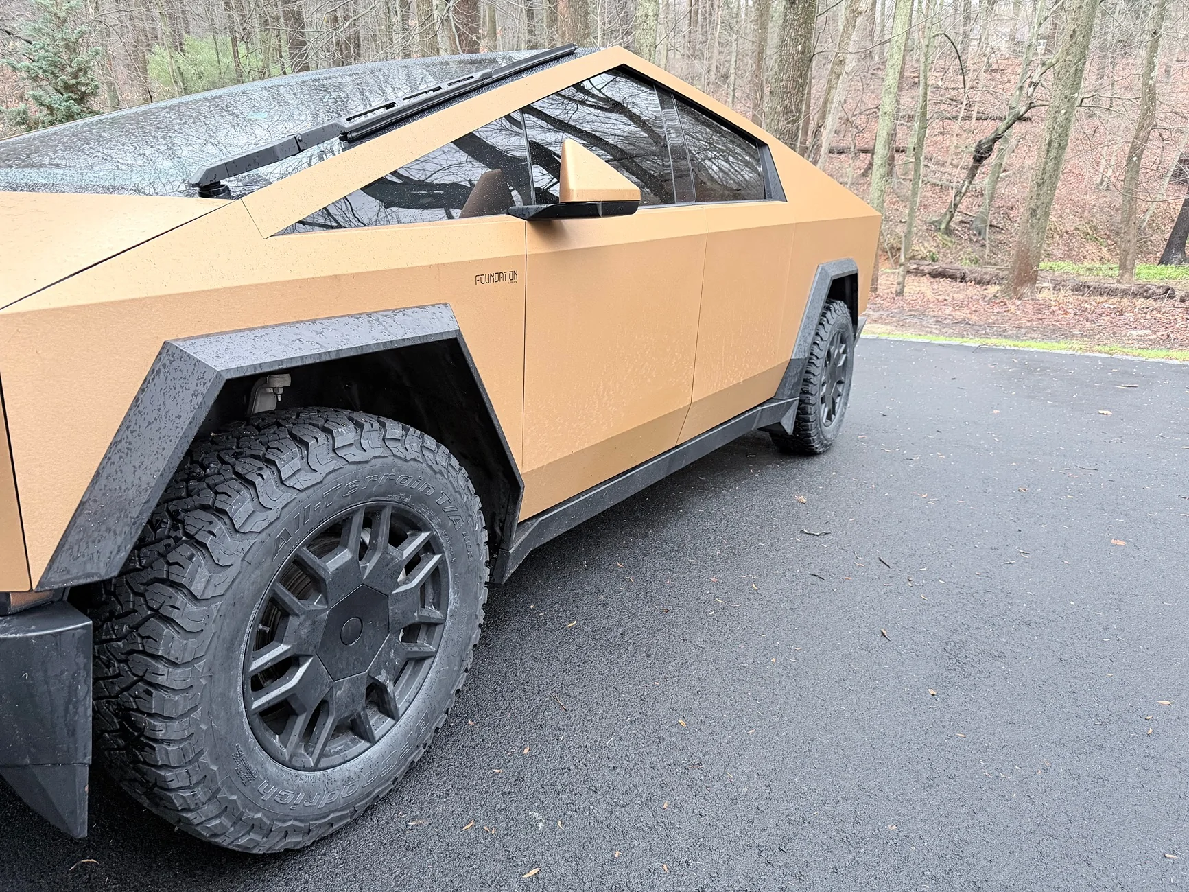 Tesla Cybertruck Pirelli Scorpion XTM AT tires review vs. BFG KO3 (on Cybertruck) IMG_0528