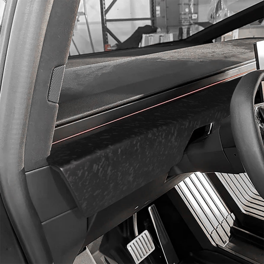 Tesla Cybertruck Upgrade Your Cybertruck with a Forged Carbon Fiber Dashboard Overlay +🎄Christmas Sale! rdOverlay-Industrial-StrengthStyle_SeamlessUpgrade