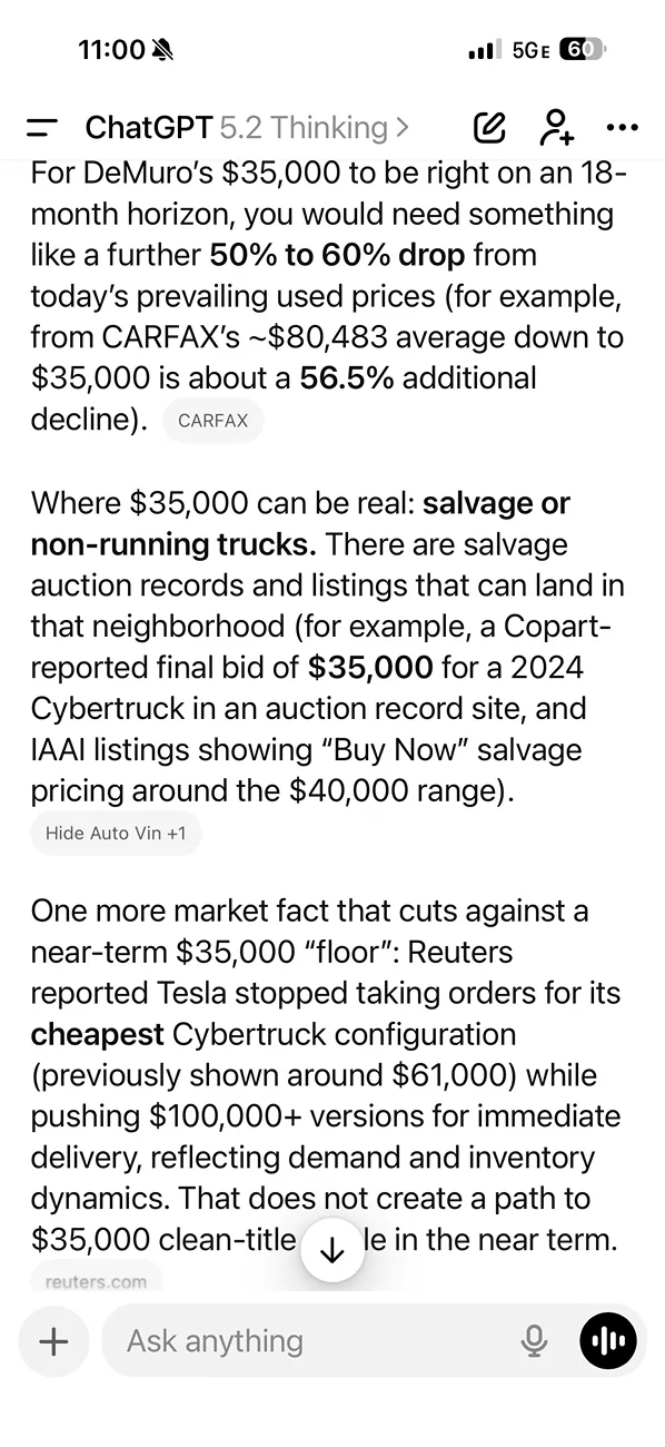 Tesla Cybertruck Doug Demuro the hater…thoughts on his latest comments? IMG_1632