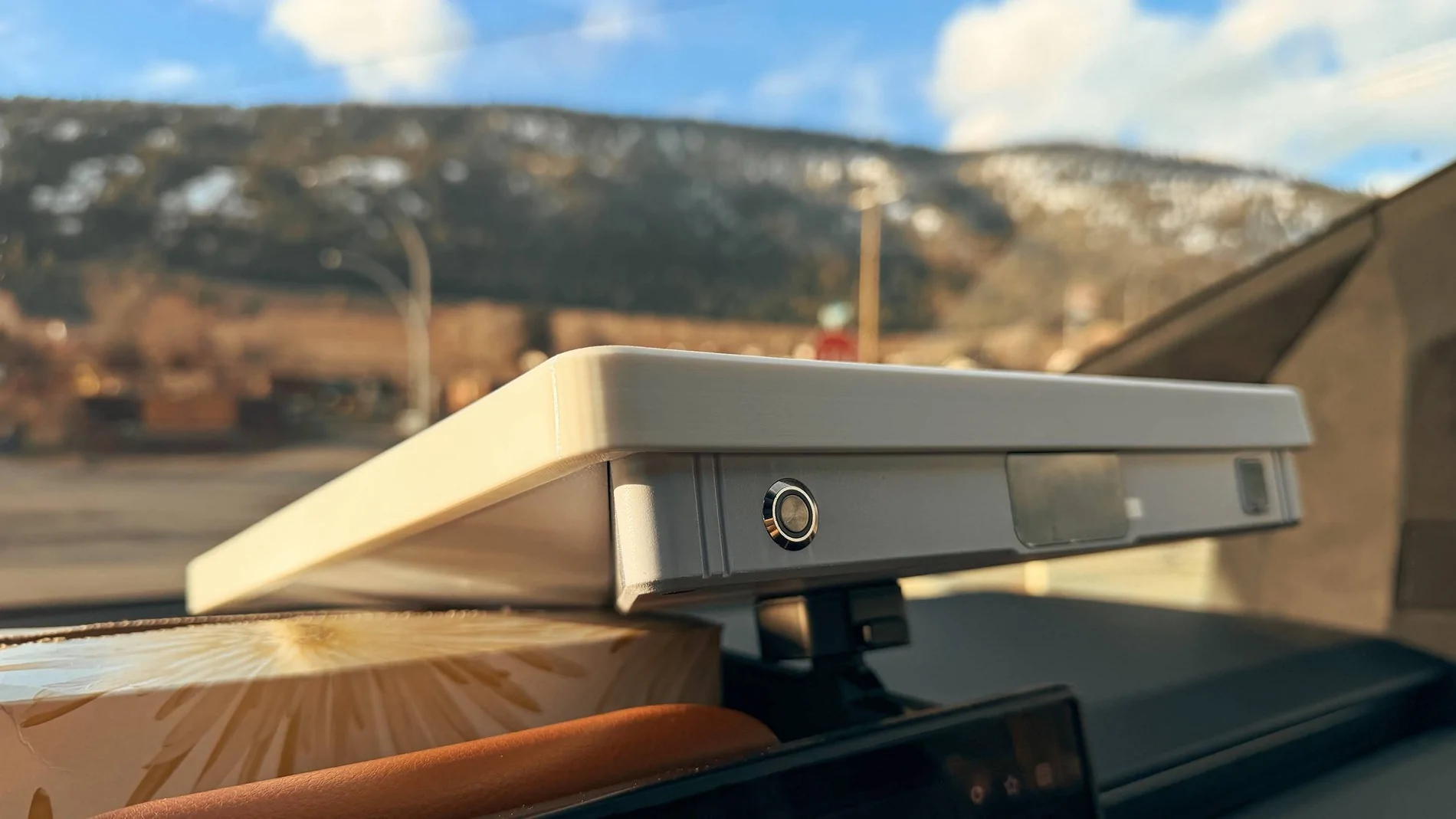 Tesla Cybertruck Convenient Starlink Mini dashboard mount + Video IMG_3669