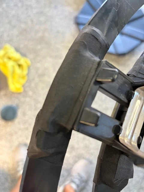 Tesla Cybertruck Prevent wheel abrasion from core wheel covers by using liquid rubber padding or wire harness tape wheel 3