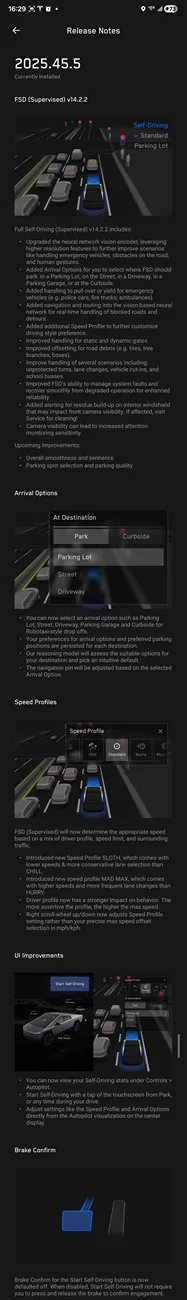 Tesla Cybertruck FSD 14.2.2 (Update 2025.45.5) now installing on Cybertrucks! Screenshot_20251223_162937_Tesla