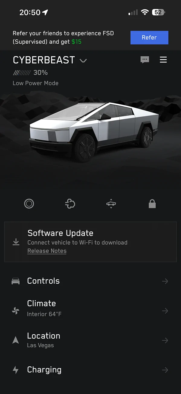 Tesla Cybertruck Phantom Power Draw in Low Power Mode IMG_3574