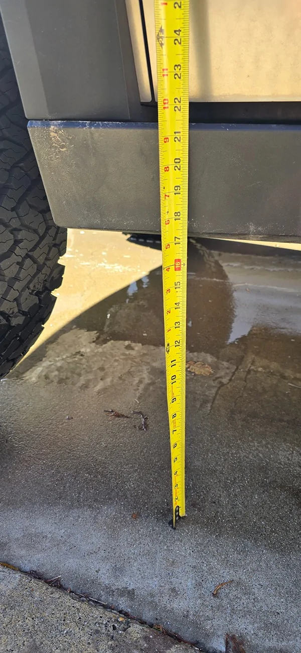 Tesla Cybertruck Just installed full set of KO3 tires (vs. Goodyear AT tires) 20251228_123312